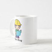 Architect Ingenieur Aannemer met Gele hardhat Koffiemok (Voorkant links)