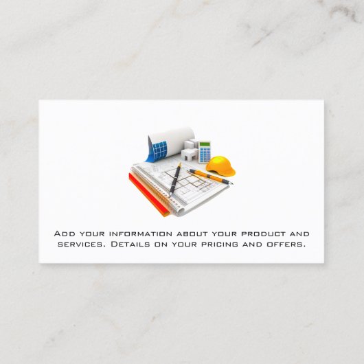 Architect Ingenieur | Bouw | Staal Visitekaartje (Achterkant)