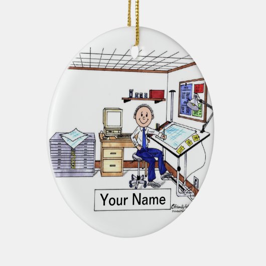 Architect/ingenieur - Mannelijk Keramisch Ornament (Rechts)