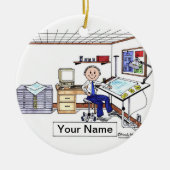 Architect/ingenieur - Mannelijk Keramisch Ornament (Voorkant)