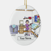 Architect/ingenieur - Vrouw Keramisch Ornament (Rechts)