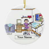 Architect/ingenieur - Vrouw Keramisch Ornament (Voorkant)