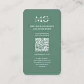 Architect Interieurontwerper Consultant Modern Bla Visitekaartje (Achterkant)