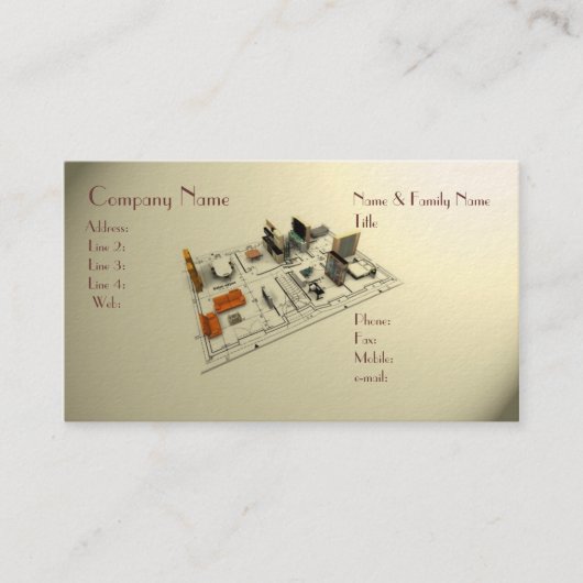 Architect Interior Visitekaartje (Voorkant)