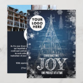 Architect Kerstmis Zakelijk Logo Feestdagenkaart (Voorkant / Achterkant)