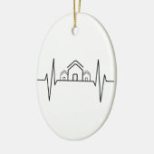 Architect - Kunstversleten huizen voor architect Keramisch Ornament (Links)