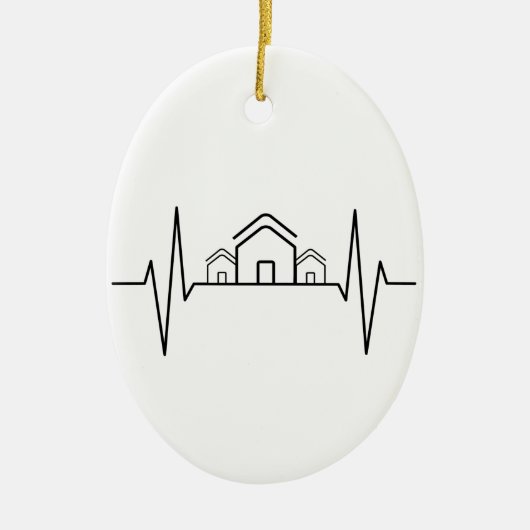 Architect - Kunstversleten huizen voor architect Keramisch Ornament (Voorkant)