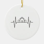 Architect - Kunstversleten huizen voor architect Keramisch Ornament (Voorkant)