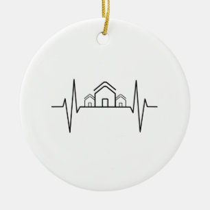 Architect - Kunstversleten huizen voor architect Keramisch Ornament