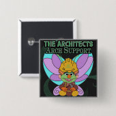 Architect Magneet 2024 Vierkante Button 5,1 Cm (Voorkant /achterkant)