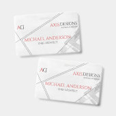 Architect Medewerker Naambadge met Bouwtekening Badge (Voor- en achterkant)