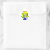 Architect Meisje 2 Ronde Sticker (Tas)