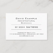 Architect met QR Code Visitekaartje (Achterkant)