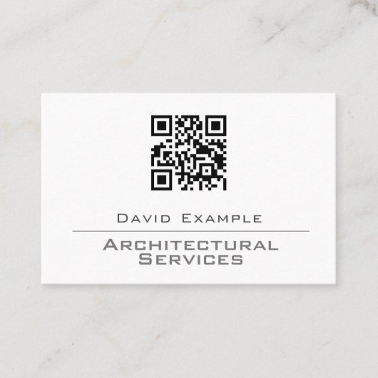 Architect met QR Code Visitekaartje (Voorkant)