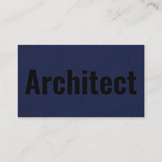 Architect minimalistische vetgedrukte tekst Elegan Visitekaartje (Voorkant)