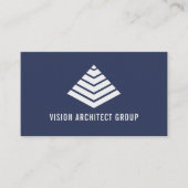 Architect Moderne minimale marine witte piramide Visitekaartje (Voorkant)