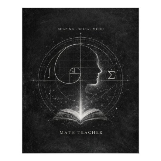 Architect of Future Minds Math Teacher Art Perfect Poster (Voorkant)