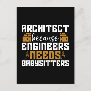 Architect omdat ingenieurs een baan als architect feestdagenkaart