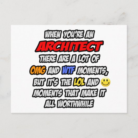 Architect.. OMG WTF LOL Briefkaart (Voorkant)