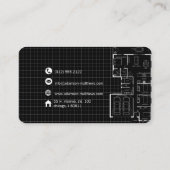 architect ontwerper plant visitekaartje (Achterkant)