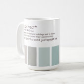 Architect. Overmatig gebruik Juxtaposition Coffee  Koffiemok (Voorkant links)