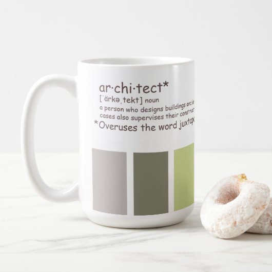 Architect. Overmatig gebruik van juxtapositie Koffiemok (Met donut)