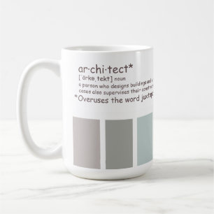 Architect. Overschrijdingen Juxtapositie Koffiemok
