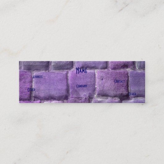 Architect Paarse blauwe zandsteen Mini Visitekaartje (Voorkant)