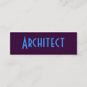 Architect Paarse blauwe zandsteen Mini Visitekaartje (Achterkant)