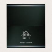 Architect | Perfecte projecten | Beroepsbeoefenaar Visitekaartje (Buitenkant ongevouwen)