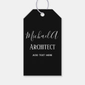 ARCHITECT Persoonlijke cadeaus Classic Black White Cadeaulabel (Voorkant)