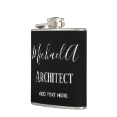 ARCHITECT Persoonlijke cadeaus Classic Black White Heupfles (Links)