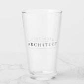 ARCHITECT Pint Drinkglas / Zwart Glas (Achterkant)