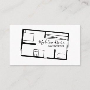 Architect Plattegrond Ontwerper Zakelijke Kaart Visitekaartje