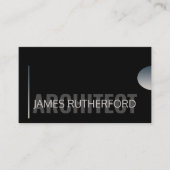 Architect Professional Elegant Minimale zwart Visitekaartje (Voorkant)