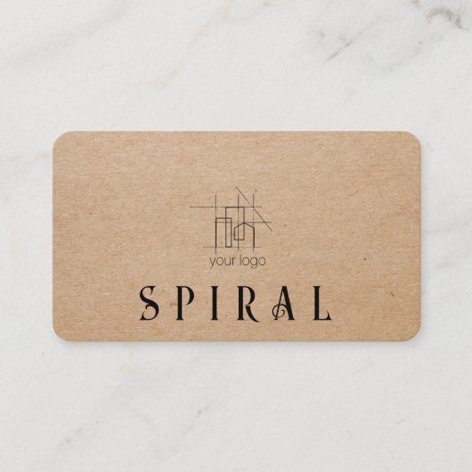 Architect Professional Voeg uw Logo Kraft-papier t Visitekaartje (Voorkant)