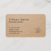 Architect Professional Voeg uw Logo Kraft-papier t Visitekaartje (Achterkant)