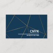 Architect Professionele Branding QR Code Donkerbla Visitekaartje (Voorkant)