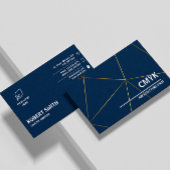 Architect Professionele Branding QR Code Donkerbla Visitekaartje