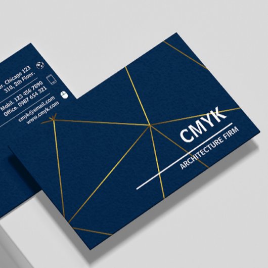 Architect Professionele Branding QR Code Donkerbla Visitekaartje