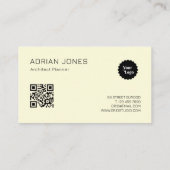 Architect Professionele Branding QR Code Zwart Visitekaartje (Achterkant)