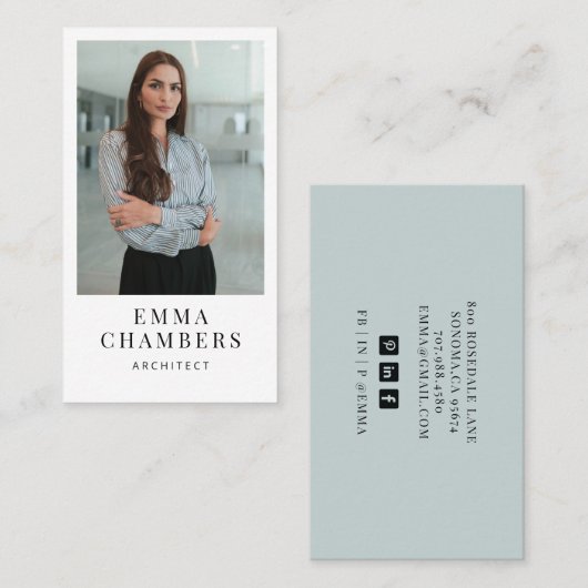 Architect Professionele Foto Visitekaartje (Voorkant / Achterkant)