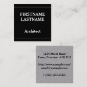 Architect-profielkaart Vierkante Visitekaartje (Voorkant / Achterkant)