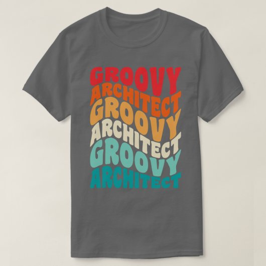 Architect  Retro 60s 70s 80s Vibes T-shirt (Design voorkant)