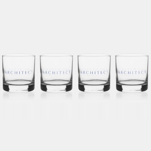 ARCHITECT Rocks Glas Drinkware Set / Marine (Achterkant)