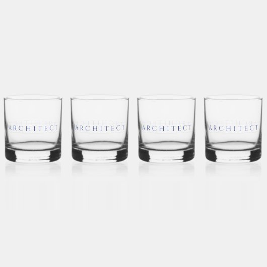 ARCHITECT Rocks Glas Drinkware Set / Marine (Voorkant)
