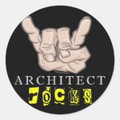 architect rocks ronde sticker (Voorkant)