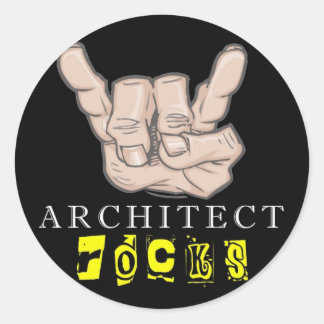 architect rocks ronde sticker