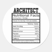 Architect Ronde Sticker (Voorkant)