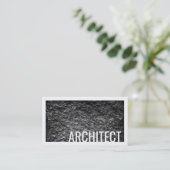 Architect Rough Cement Wall White Border Kaart Visitekaartje (Staand voorkant)
